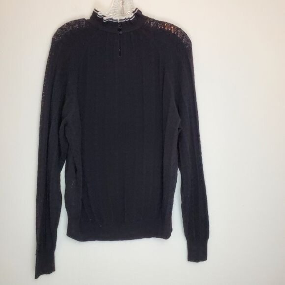 Maje Motif sweater in chevron knit black - Picture 9 of 13